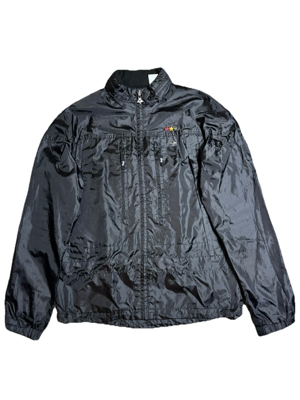 LRG Windbreaker Jacket Lifted Research Group Men’s Small Black Hoodie Y2K